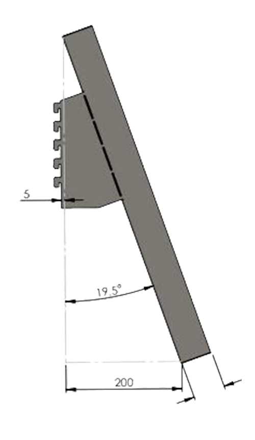 Stålhylle skråstilt 900x600